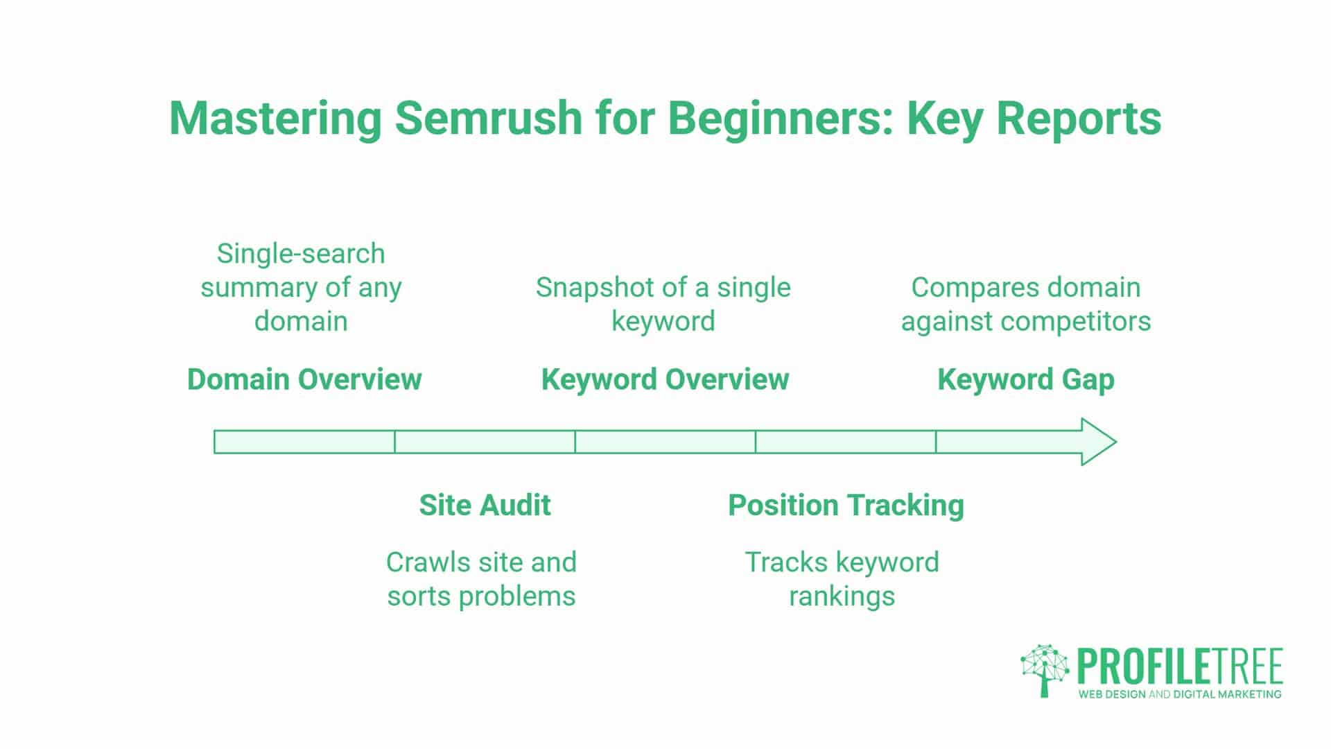 How to use Semrush, five reports