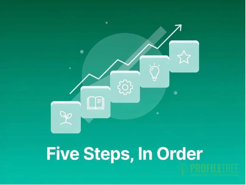 Five ascending blocks captioned Five Steps, In Order, showing the Google Medic Update recovery path