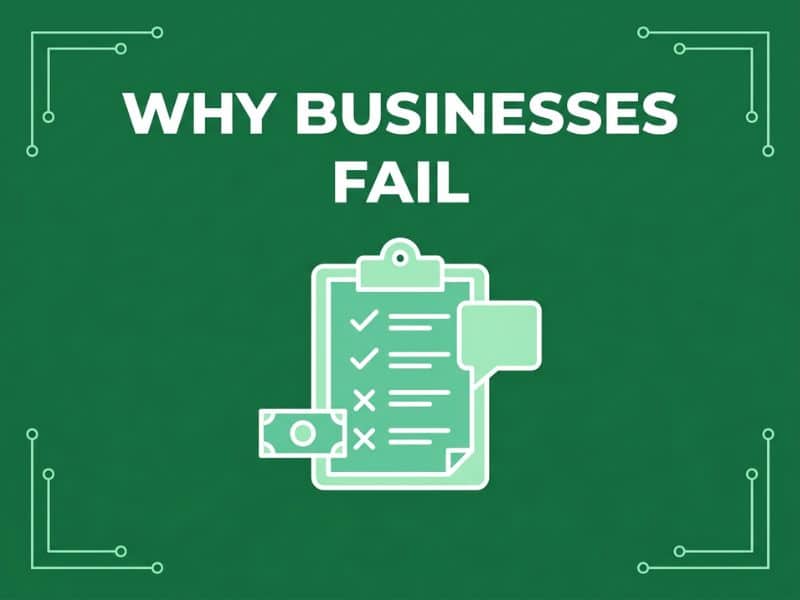 Checklist icon illustrating common causes of small business failure rates