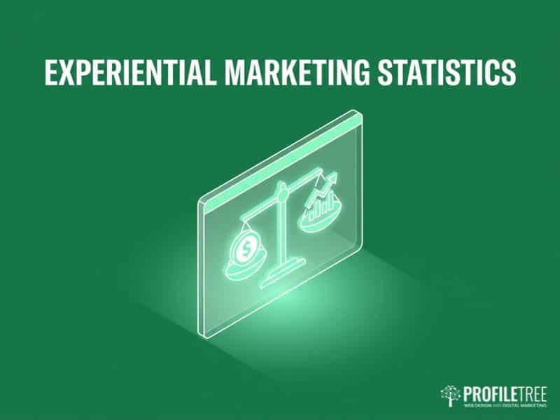 Vector icon illustrating how experiential marketing statistics inform marketing budget decisions