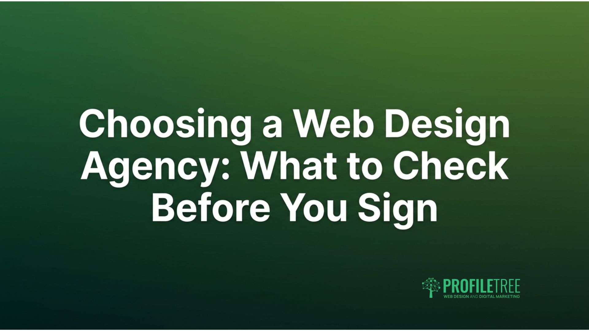 Choosing a Web Design Agency