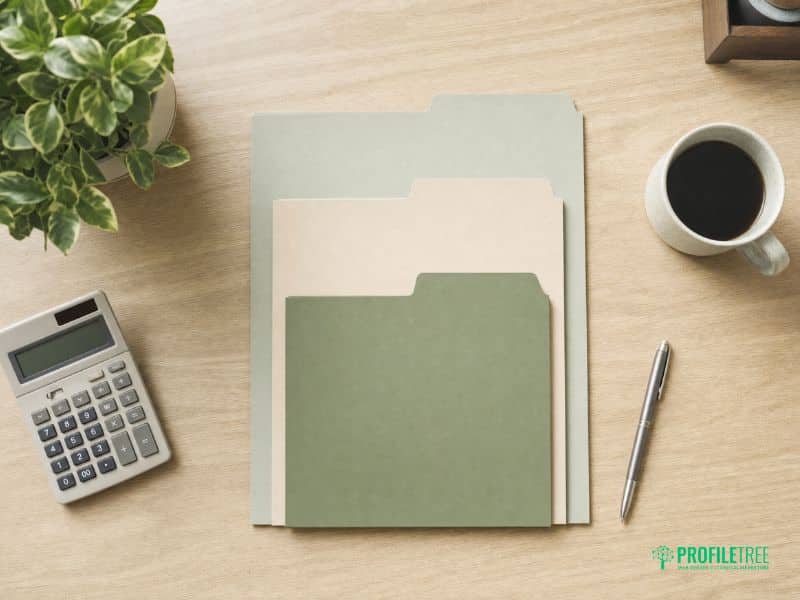 Three tiered Content Marketing Omagh service levels represented by stacked proposal folders on a desk